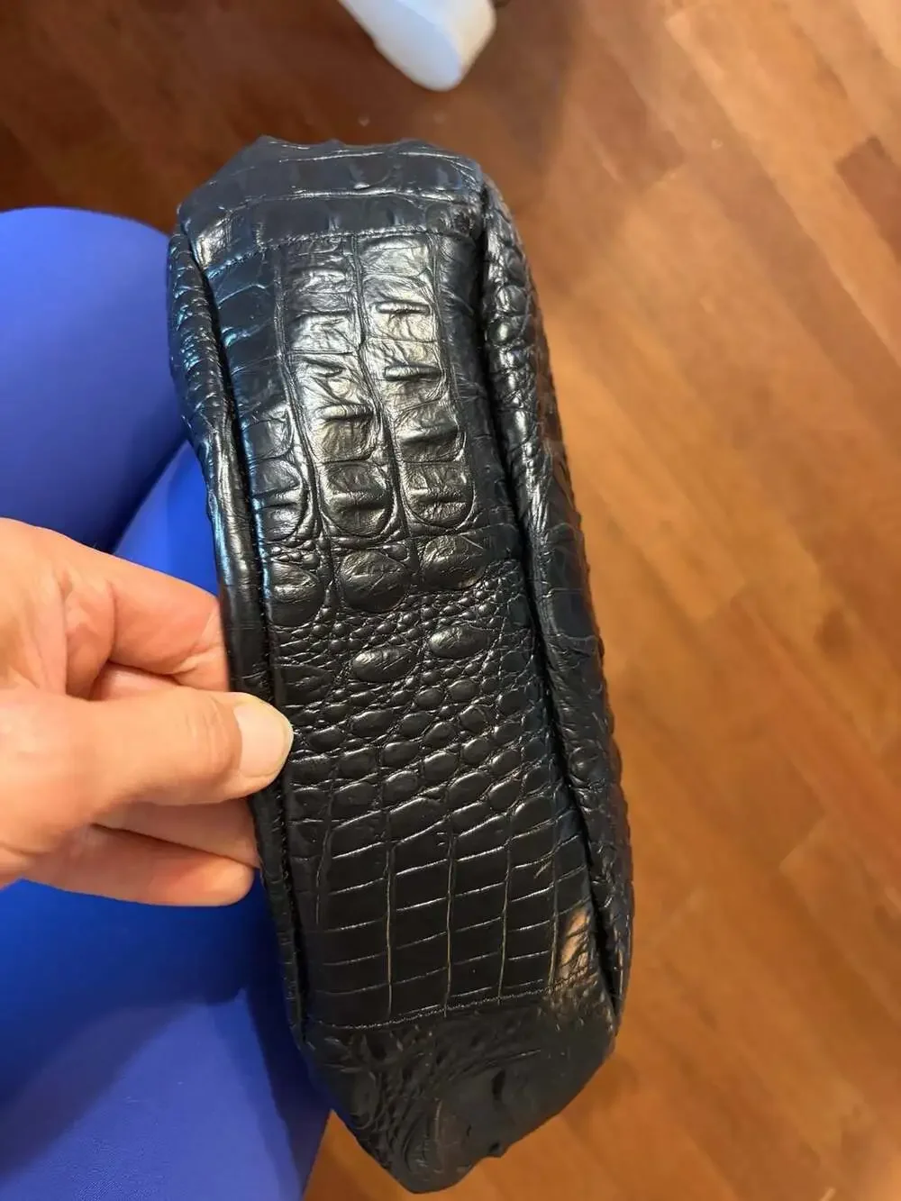 Brahmin Melbourne Croc Embossed Leather Shoulder Tote
